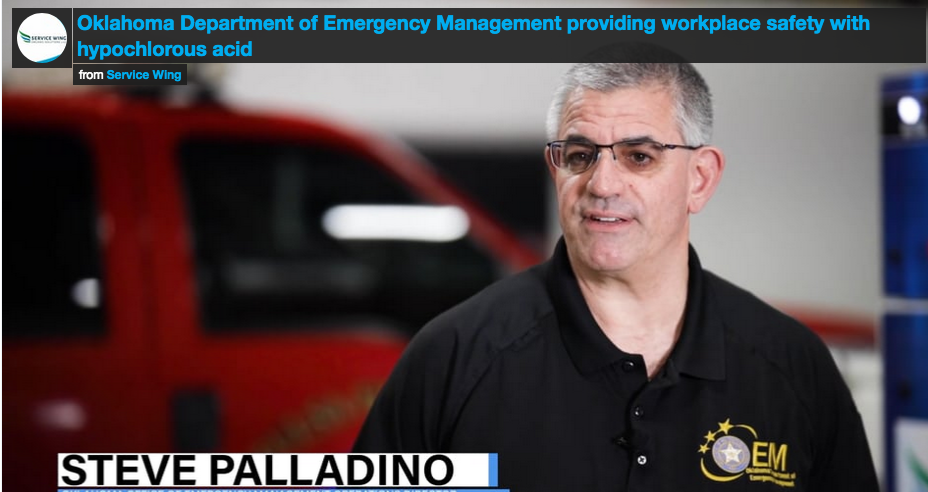 Oklahoma Department of Emergency Management providing workplace safety with hypochlorous acid
