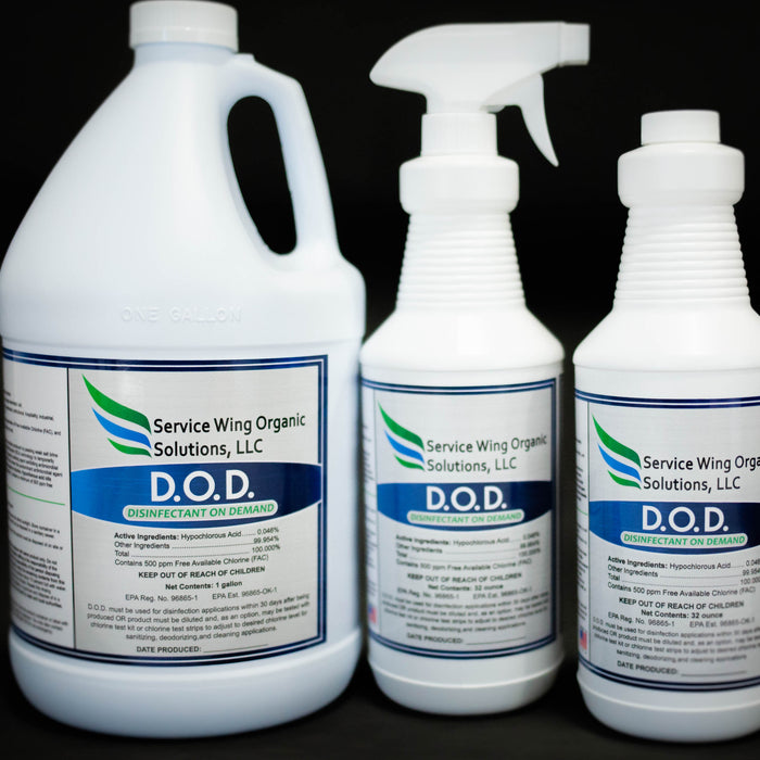 Service Wing now offering ready-to-use containers of Disinfectant on Demand through online store.